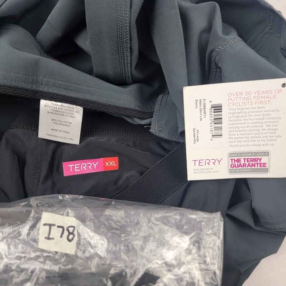 NWT Terry Metro Skort Lite cycling pickleball hiking golf skort in Ebony XXL - Picture 10 of 11